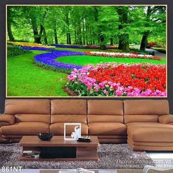 Tranh vườn hoa Keukenhof