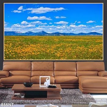 Tranh cánh đồng hoa Cúc vàng