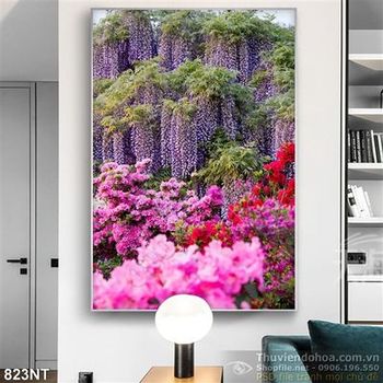 Tranh vườn hoa hồng