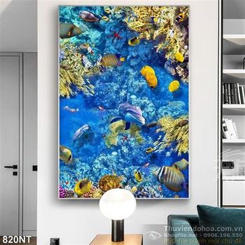 Tranh cá in kính chất lượng cao