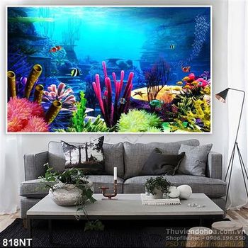 Tranh rặng san hô ở đáy đại dương