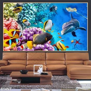Tranh cá và san hô chất lượng cao