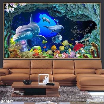 Tranh động cá heo