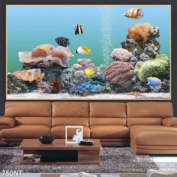 Tranh cá đại dương trang trí phòng trẻ em