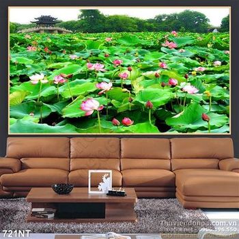 Tranh đầm Sen nghệ thuật