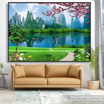 Tranh phong cảnh hữu tình màu xuân