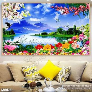 Tranh phong cảnh hữu tình mùa xuân