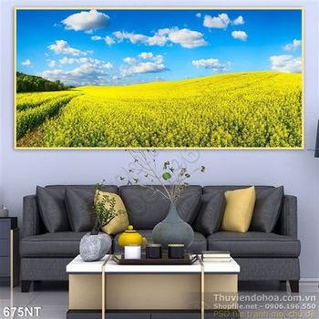 Tranh cánh đồng hoa cải đẹp nhất