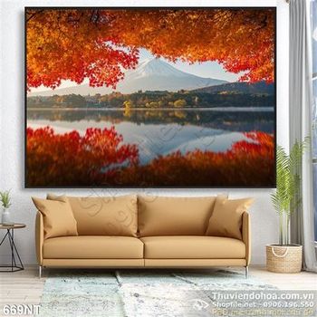 Tranh núi Phú Sĩ mùa thu
