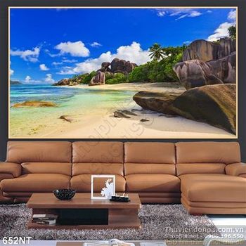 Tranh bãi đá trên biển