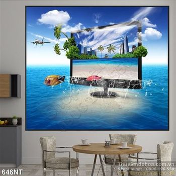 Tranh đại dương và thanh phố