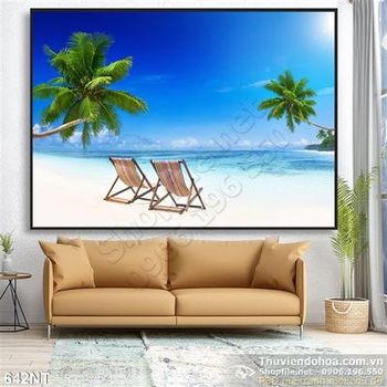 Tranh đại dương và cát trên biển