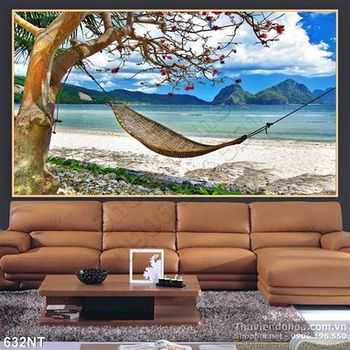 Tranh võng trên bãi biển
