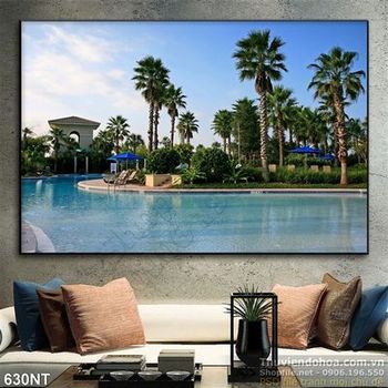 Tranh khách sạn nghỉ dưỡng