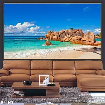 Tranh bãi đá trên biển