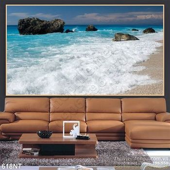 Tranh đá trên bãi biển