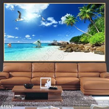 Tranh bãi biển trên đảo