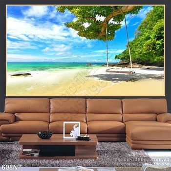 Tranh xích đu trên bãi cát