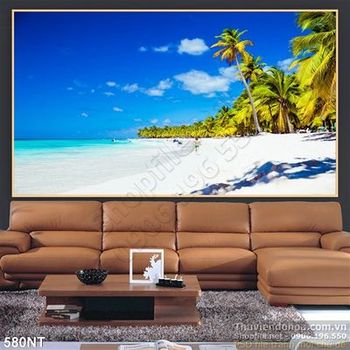 Tranh hòn đảo trên biển