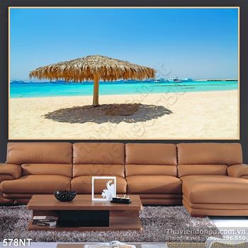 Tranh chòi nghỉ trên biển