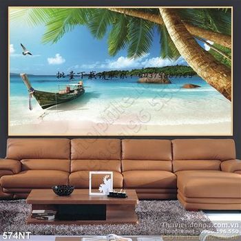 Tranh con thuyền trên đại dương