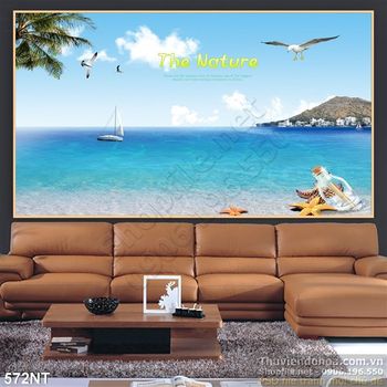 Tranh hòn đảo trên biển