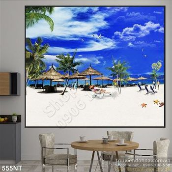 Tranh khu vui trên trên bãi biển