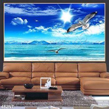 Tranh đại dương và chim hải âu