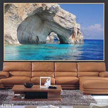 Tranh quần thể đá trên biển