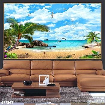 Tranh đại dương và cá heo