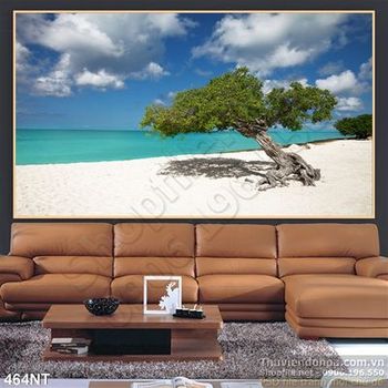 Tranh cây trên bãi biển