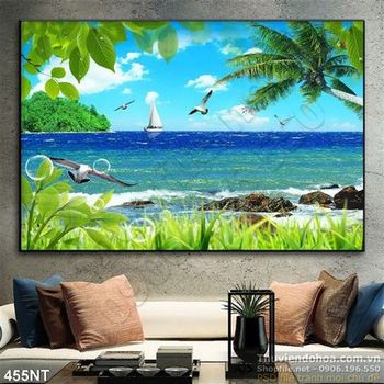 Tranh đại dương và chim hải âu