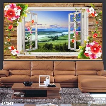 Tranh cửa sổ và thung lũng xanh
