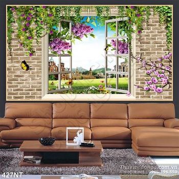 Tranh cưả sổ và cánh đồng cỏ