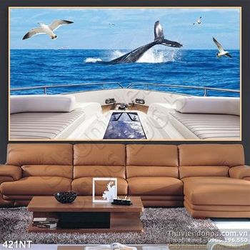 Tranh đại dương và chim hải âu