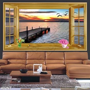 Tranh cửa sổ nhìn ra đại dương