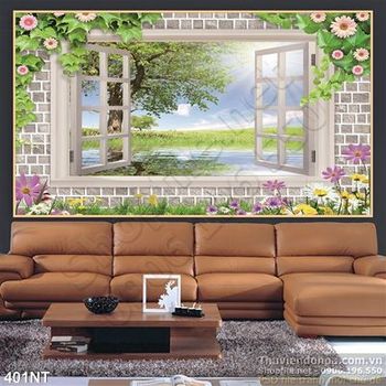 Tranh cửa sổ nhìn ra sông