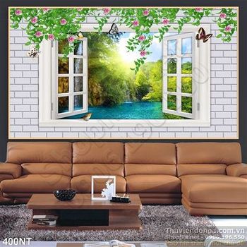 Tranh cửa sổ và dòng sông nghệ thuật