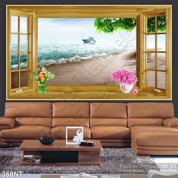 Tranh cửa sổ nhìn ra biển