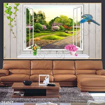 Tranh cửa sổ và cảnh quan khu công viên