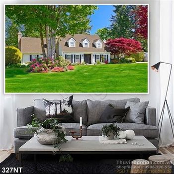Tranh phong cảnh khu biệt thự