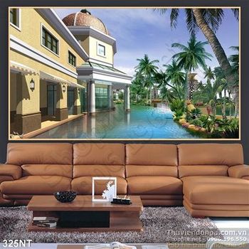 Tranh khách sạn nghỉ dưỡng