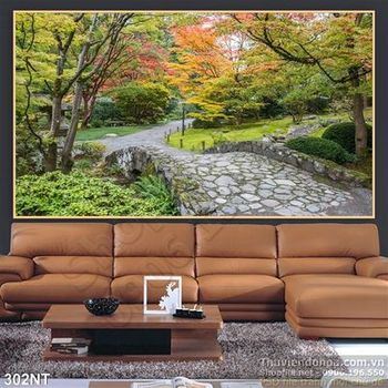 Tranh con đường trong công viên