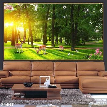 Tranh khu rừng và đàn hươu