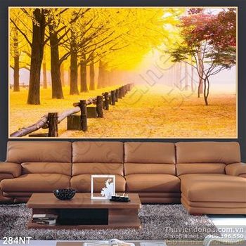 Tranh khu rừng lá vàng