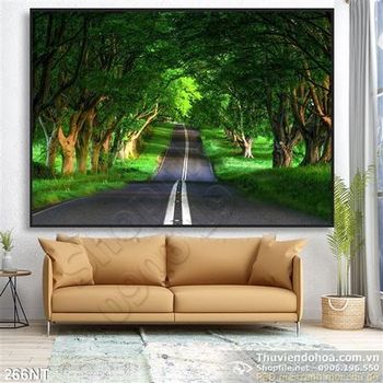 Tranh con đường tình yêu xanh