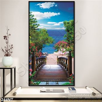 Tranh cây cầu và đại dương