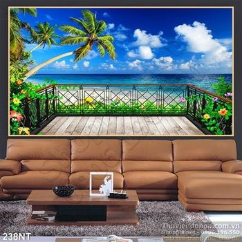 Tranh ban công nhìn ra đại dương