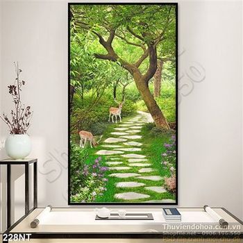 Tranh con đường vào khu rừng