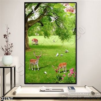 Tranh đồng cỏ và đàn hươu